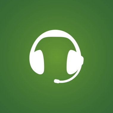 Kulaklık düz stil ikonu 