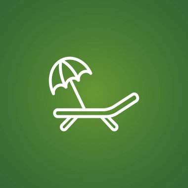 şezlong şemsiye simgesiyle