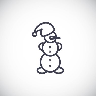 Kardan adam basit satırı simgesi