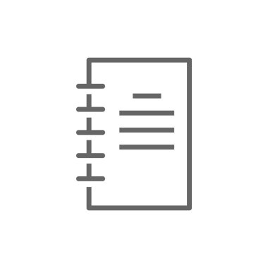 Not defteri düz simgesi