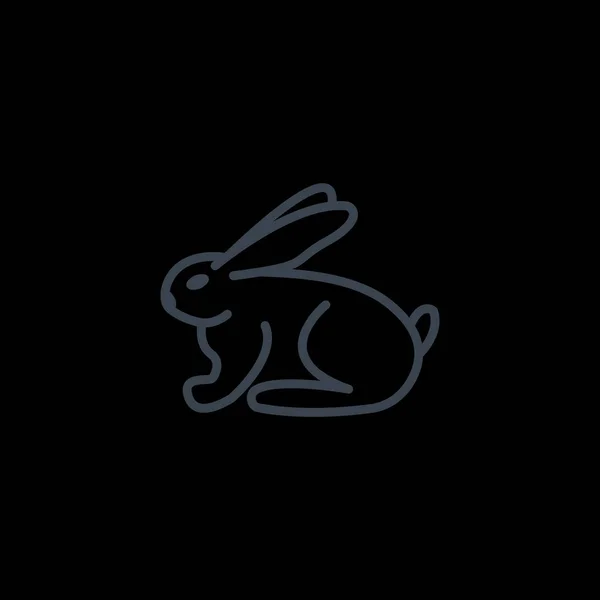 ウサギ シンプルなアイコン — ストックベクタ