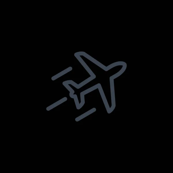Vliegtuig platte stijlicoon — Stockvector