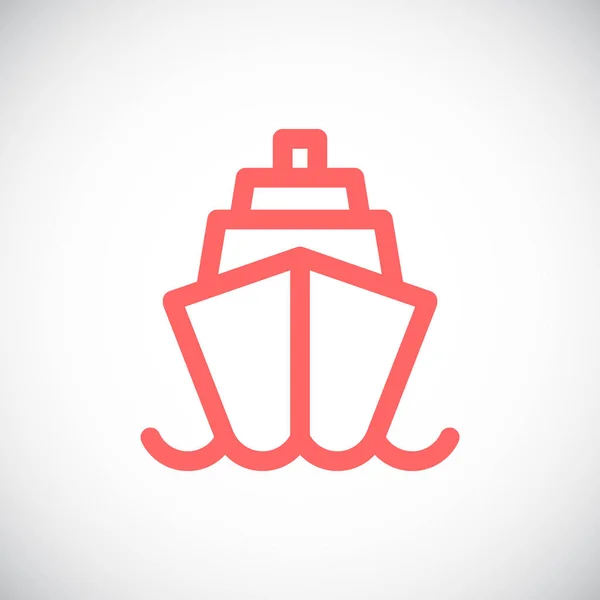 Icono de nave simple — Vector de stock