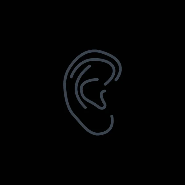 Human ear icon — Stock Vector