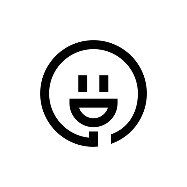 Sonriente y enchufe icono — Vector de stock