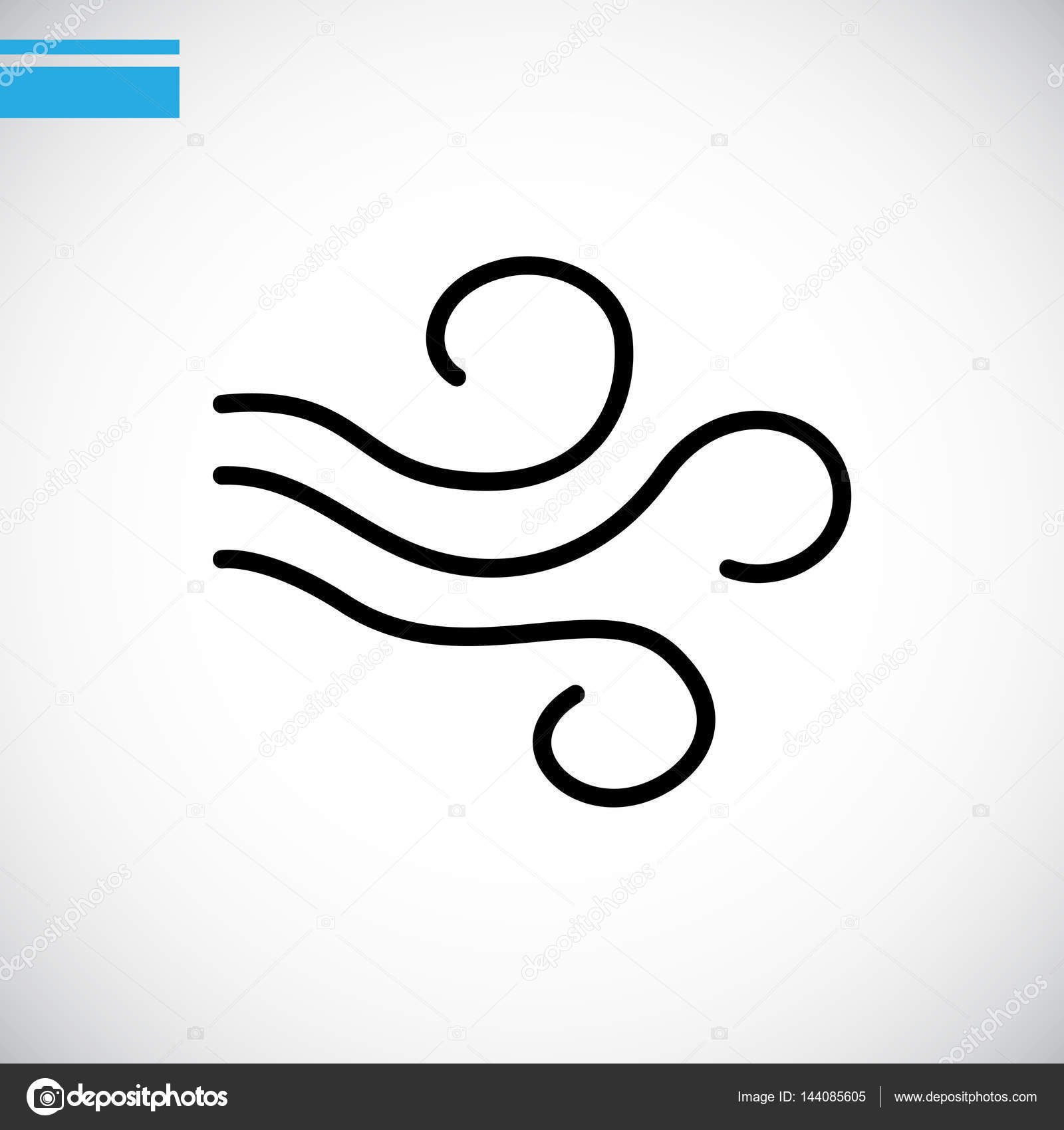 Swirl wind flat icon — Stock Vector © Mr.Webicon #144085605