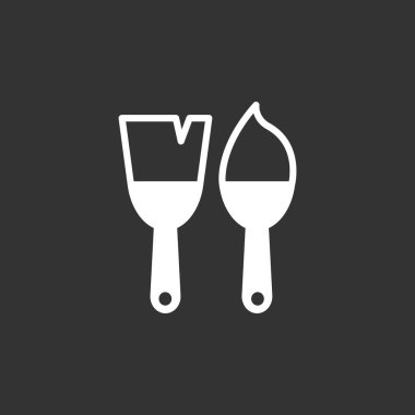 Fırçalar basit simgesi