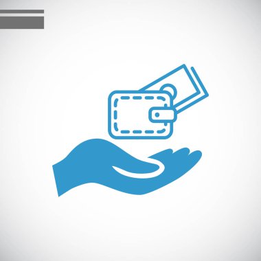 M-cüzdan'el düz simgesi 