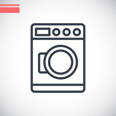 çamaşır makinesi düz simgesi