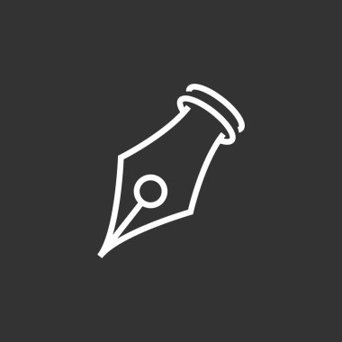 Mürekkep kalem düz simgesi