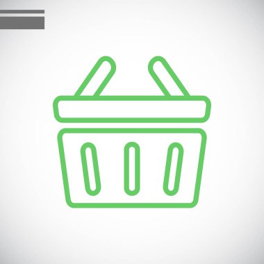 Alışveriş sepeti çizgisi simgesi