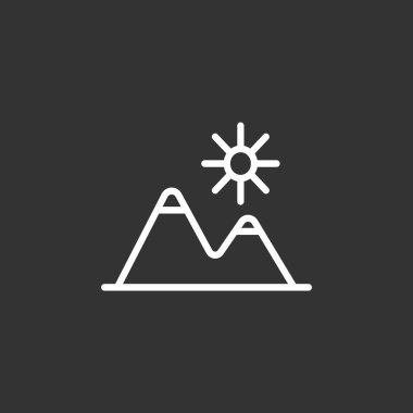 Güneş ve dağ simgesi