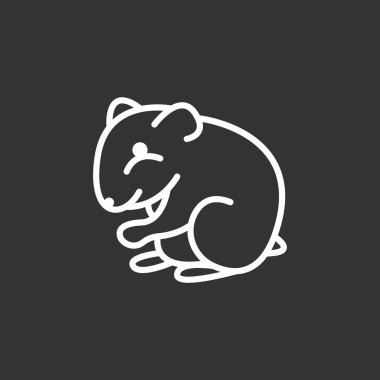 hamster düz stil ikonu