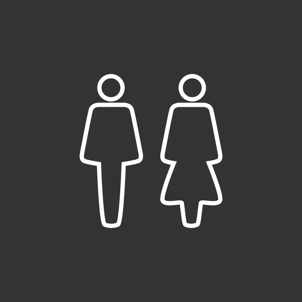 Mannelijke en vrouwelijke iconen — Stockvector