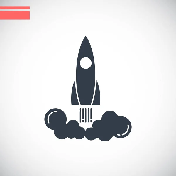 Летить ракета логотип — стоковий вектор