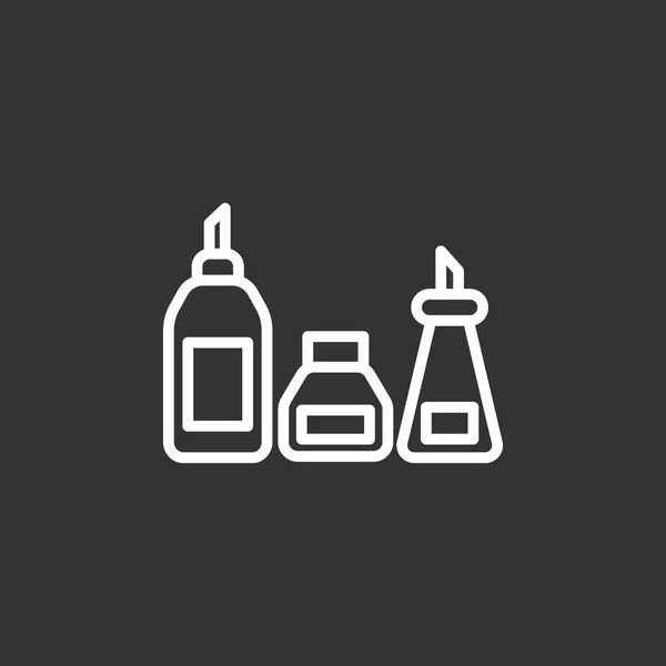 Botellas de salsa icono simple — Vector de stock