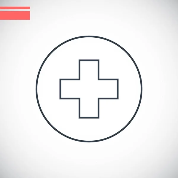 Medicina Icono plano cruzado — Vector de stock