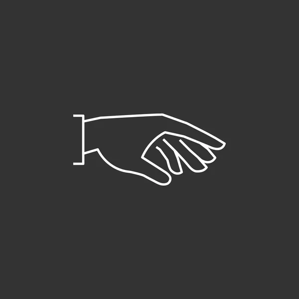 Icono plano de mano — Vector de stock