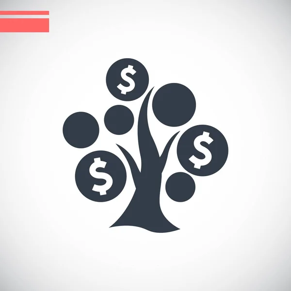 Money tree flat icon — Stock Vector