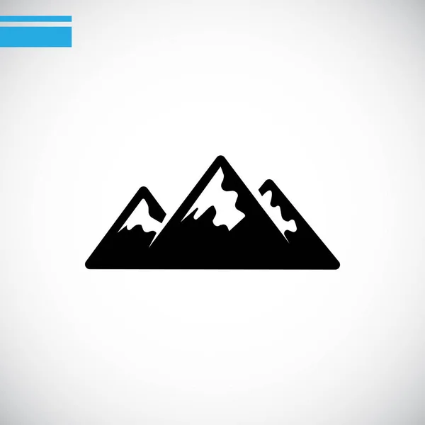 Montañas icono plano — Vector de stock