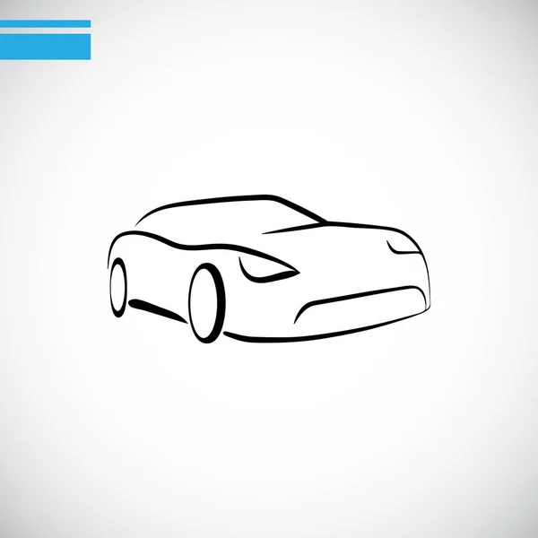 Icono plano de coche — Vector de stock