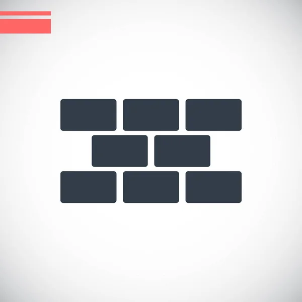 Tegelstenar flat ikonen — Stock vektor