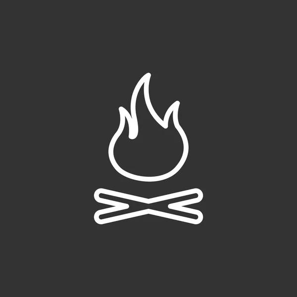 Bonfire flat icon — Stock Vector