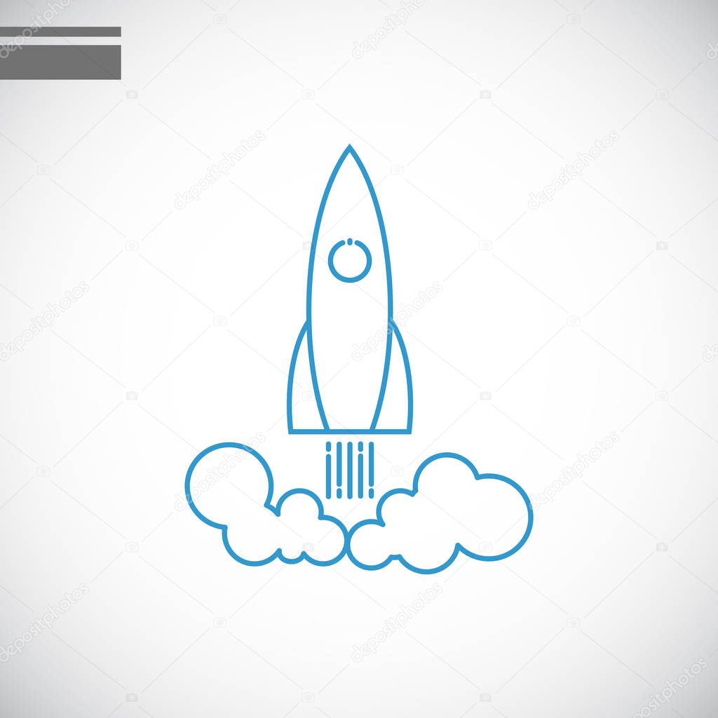 Flying rocket  logo