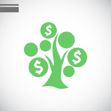 para ağacı düz simgesi