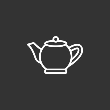 çay potu düz simgesi