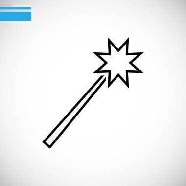 sihirli değnek basit simgesi