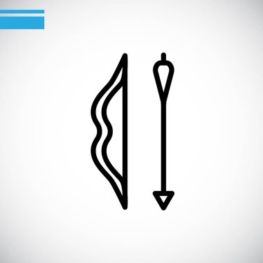 Okçuluk düz simgesi