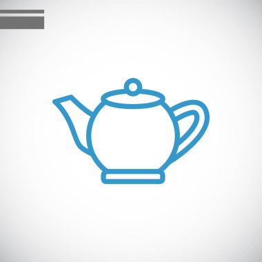 çay potu düz simgesi