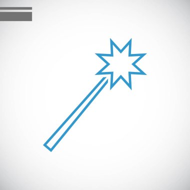 sihirli değnek basit simgesi