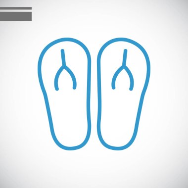 parmak arası terlik düz simgesi