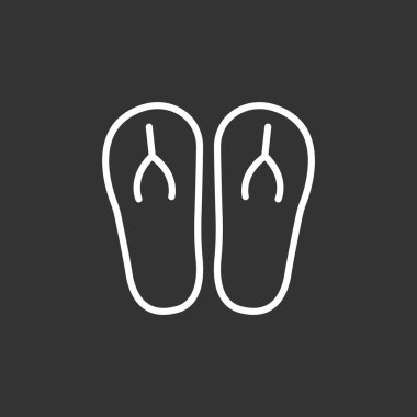 parmak arası terlik düz simgesi