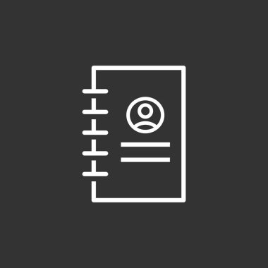 Not defteri düz simgesi