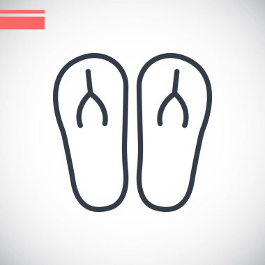 parmak arası terlik düz simgesi