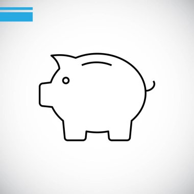 kumbara düz simgesi