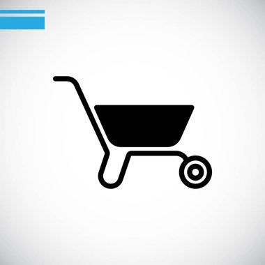 el arabası düz simgesi