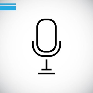 mikrofon düz stil ikonu