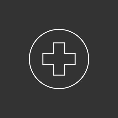 Tıp çapraz düz simgesi 