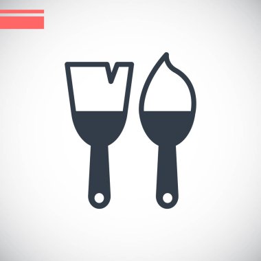 Fırçalar basit simgesi