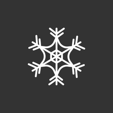 kar tanesi düz simgesi