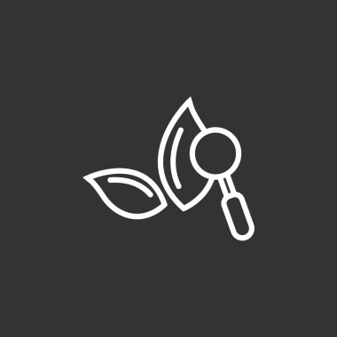 Büyüteç simgesiyle botanik