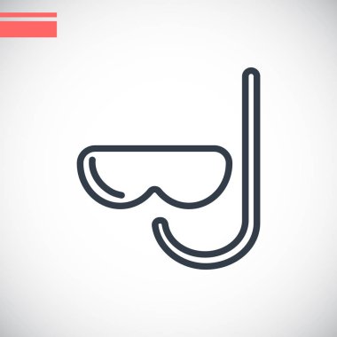 Dalış maske basit simgesi