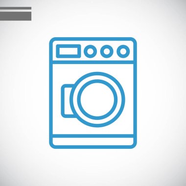 çamaşır makinesi düz simgesi