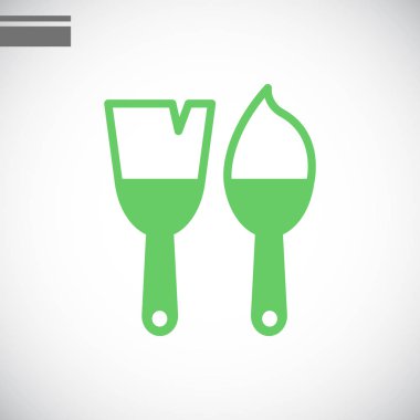 Fırçalar basit simgesi