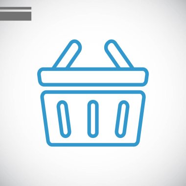 Alışveriş sepeti çizgisi simgesi
