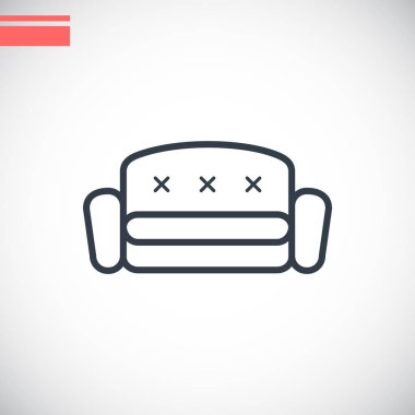 rahat koltuk düz simgesi